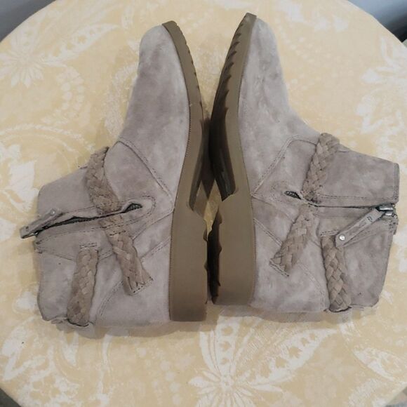 Teva Boot Womens 8.5 De La Vina Taupe Suede Ankle Braided Straps Waterproof - Picture 5 of 7